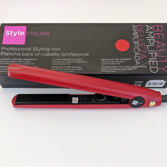 New Style House Beauty Amplified Red Professional Stying Iron - Picture 1 of 8